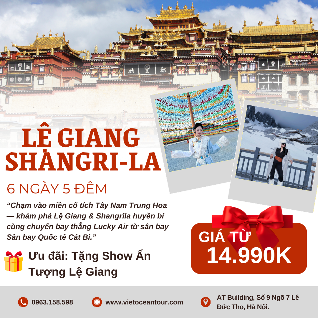Hà Nội - Cát Bi - Lệ Giang - Shangrila 6n5đ | Lucky Air