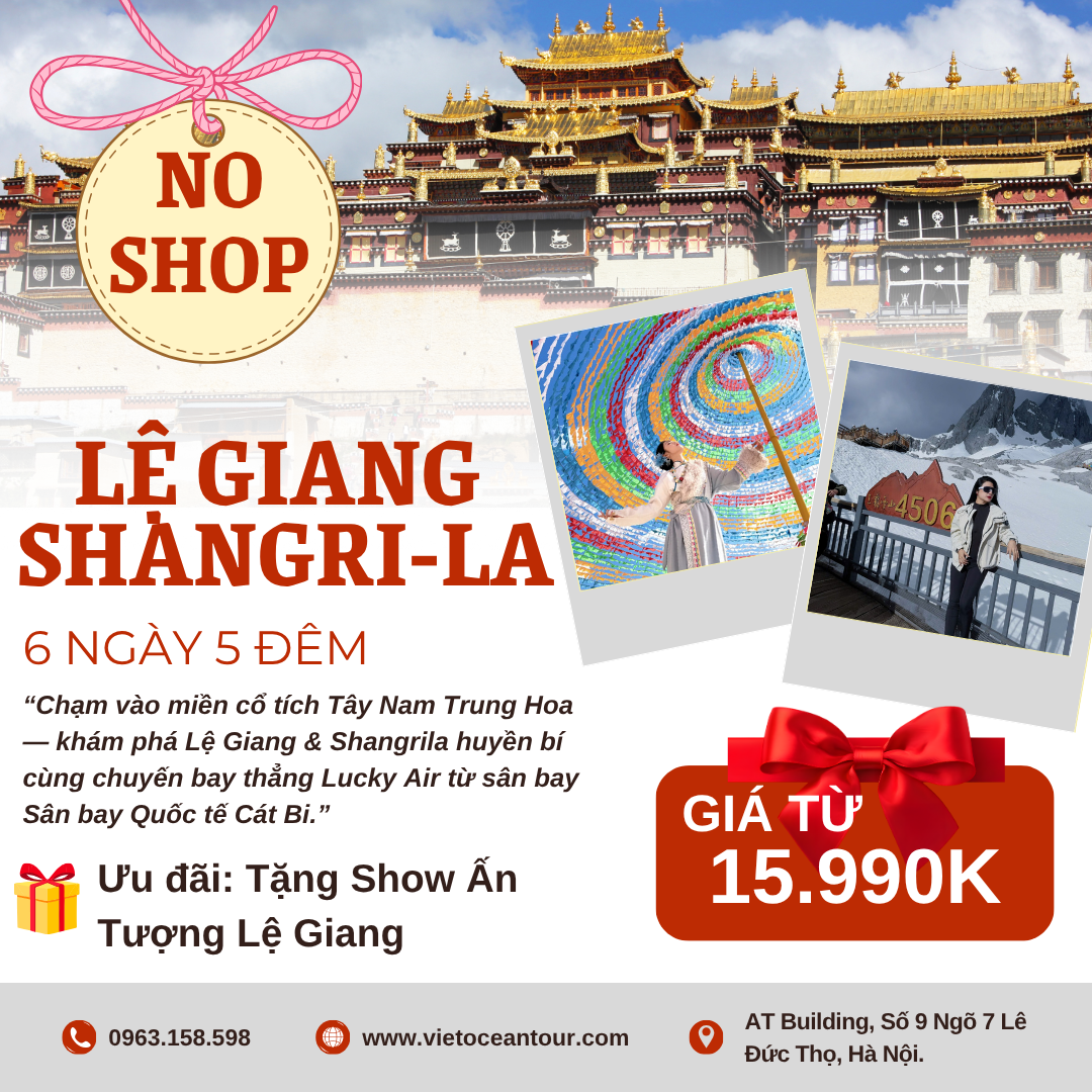HN - Cát Bi - Lệ Giang - Shangrila 6N5Đ No Shopping | Lucky Air